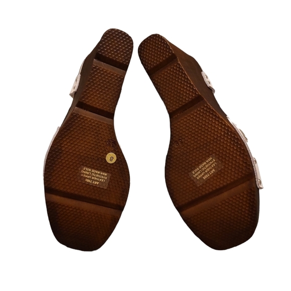 Christian Di Riccio White Leather Wedge Sandals Sz.9 NIB ~ Made in Italy - Picture 5 of 8